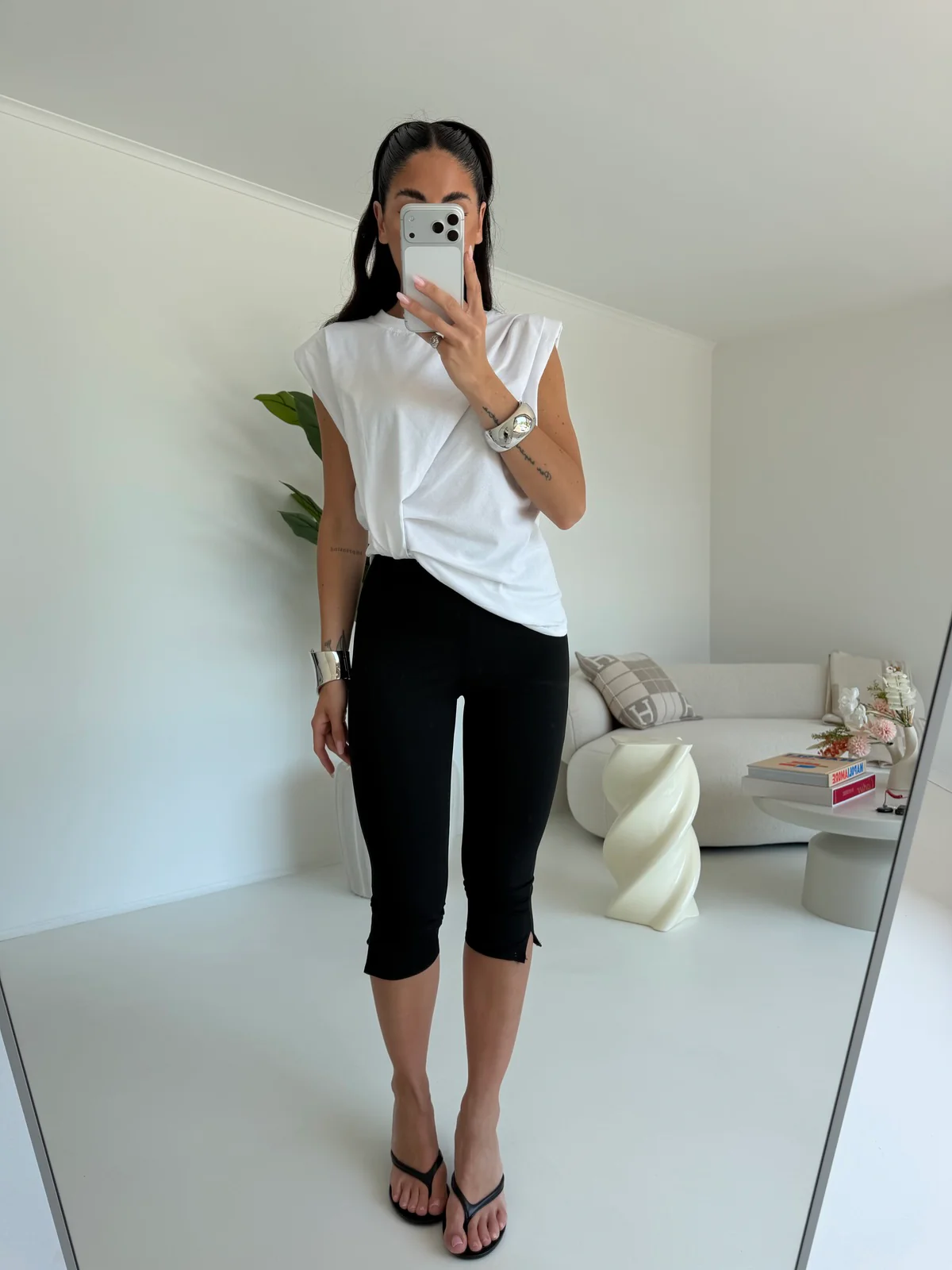 1113-LEGGINS CAPRI NERO - Image 3