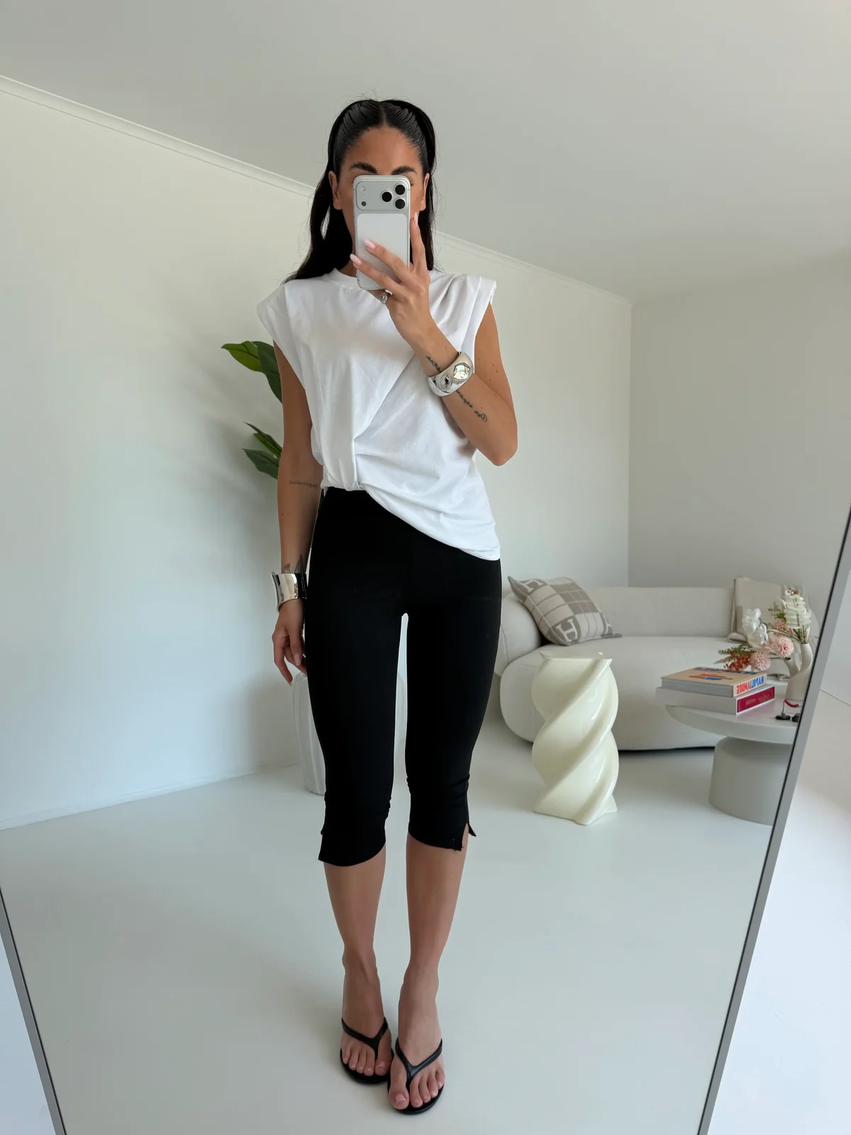 1113-LEGGINS CAPRI NERO - Image 4