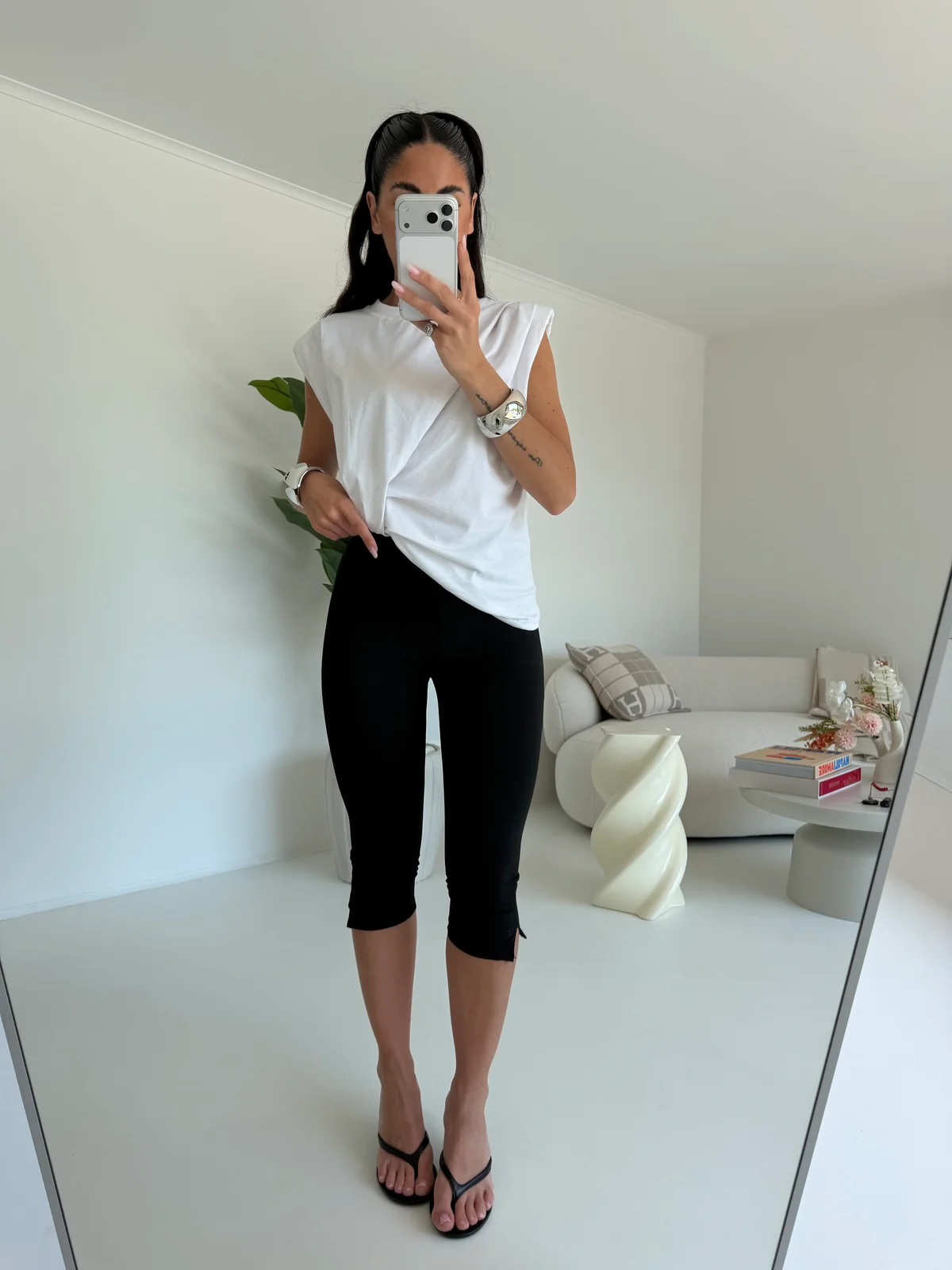1113-LEGGINS CAPRI NERO - Image 5
