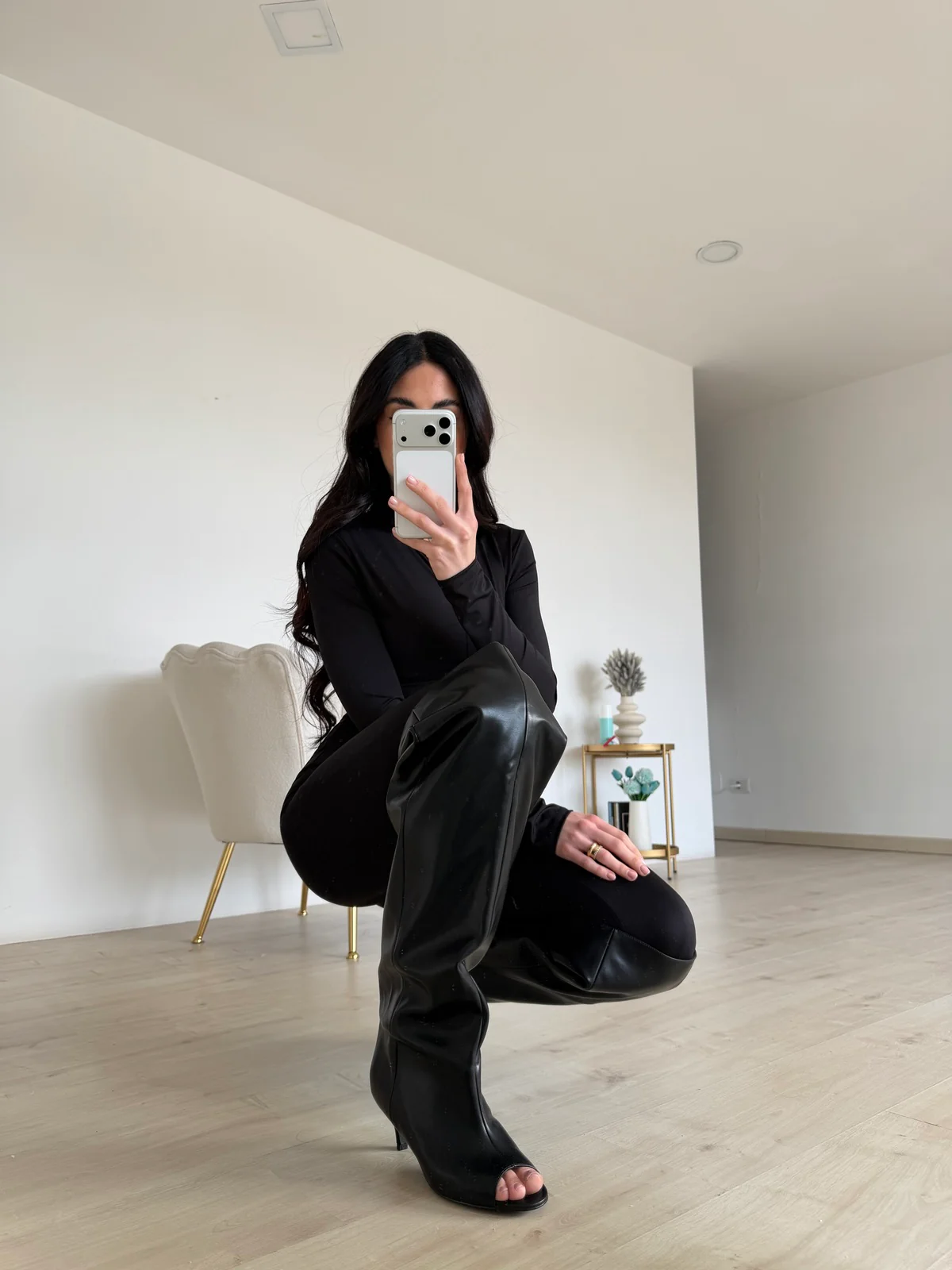 7449-DESY-STIVALE IN ECOPELLE NERO - Image 3