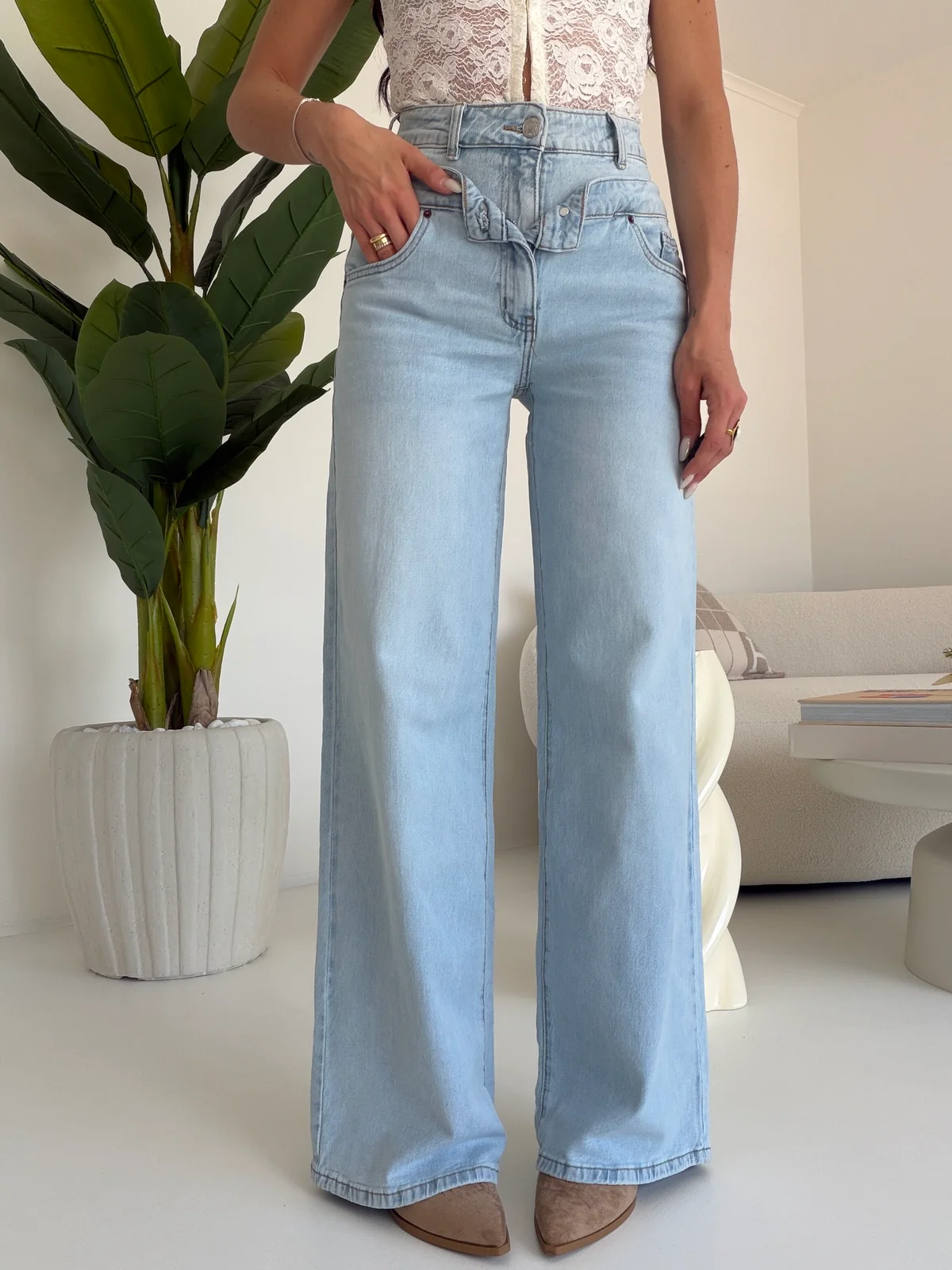 9542-JEANS DOPPIO BUSTINO DENIM - Image 2
