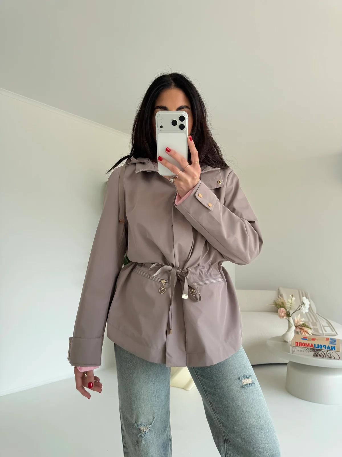 AD89-6-MINI PARKA SIMBA TAUPE - Image 5