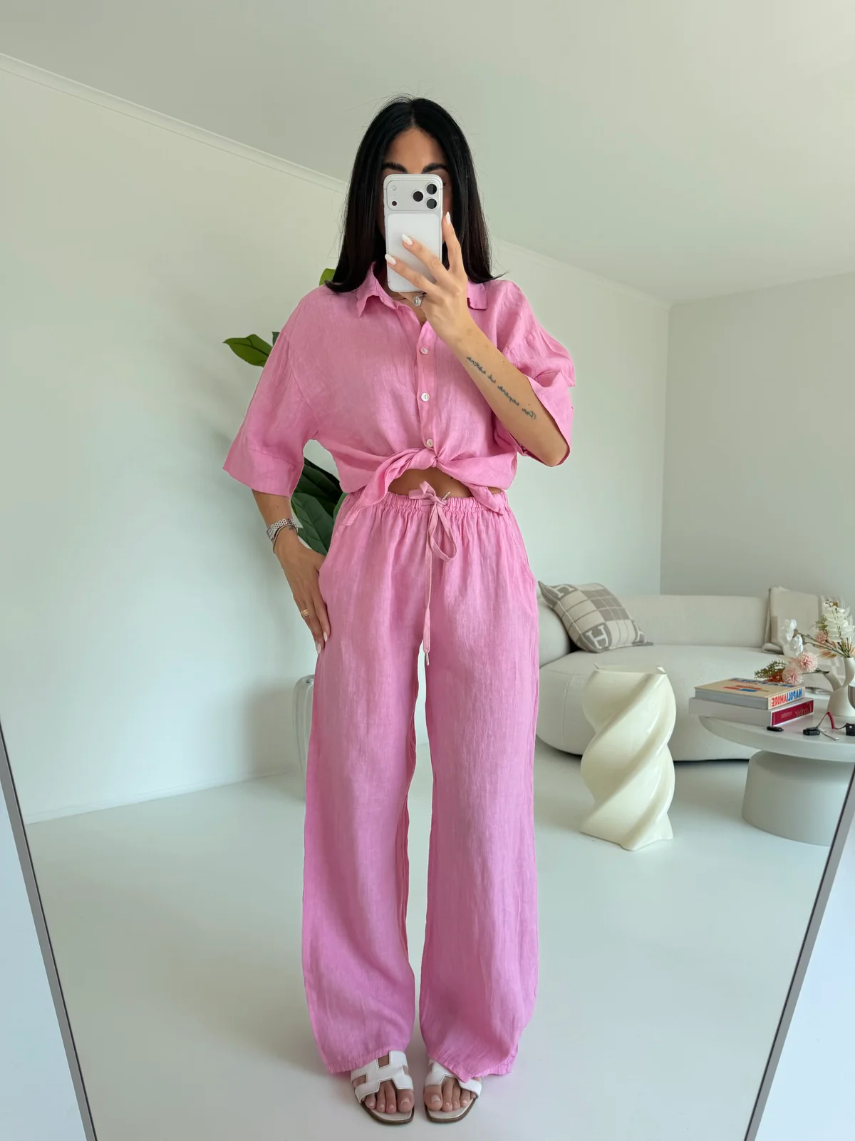 CAMICIA 100%LINO PINK - Image 3