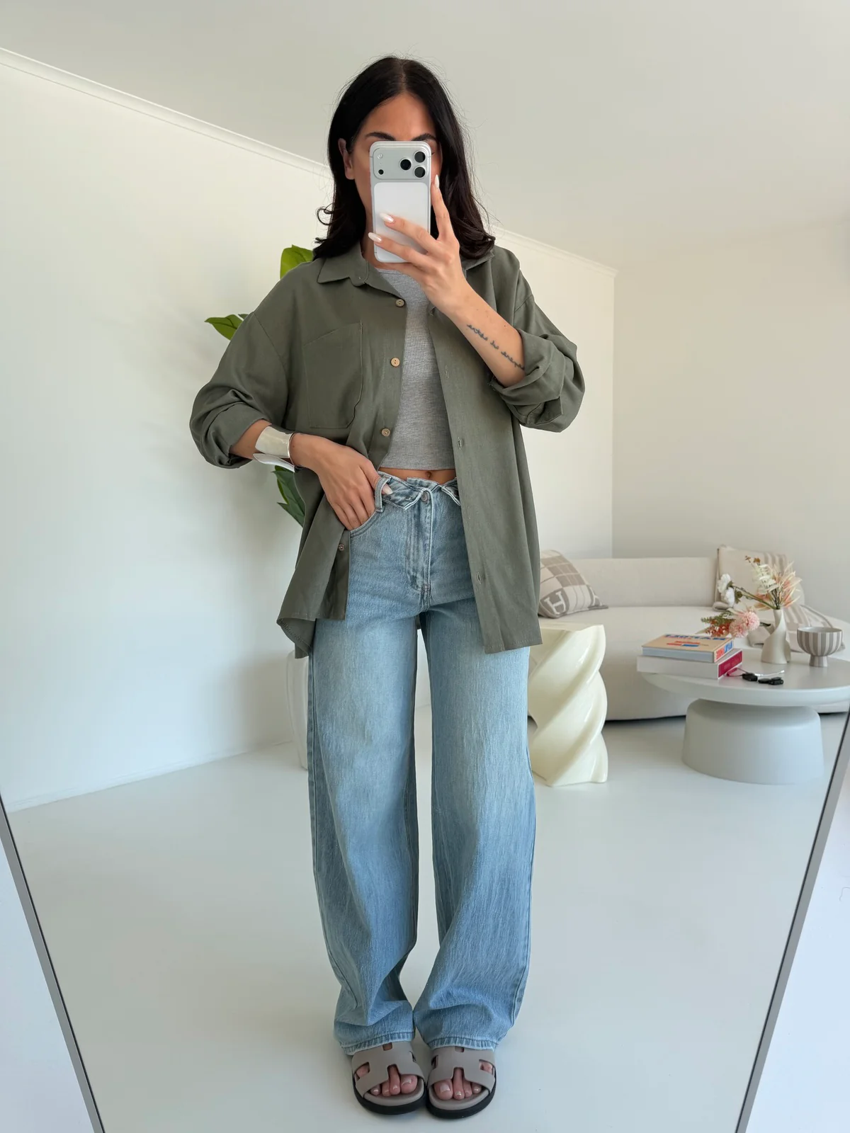 CAMICIA IN SIMIL LINO MILITARE - Image 4