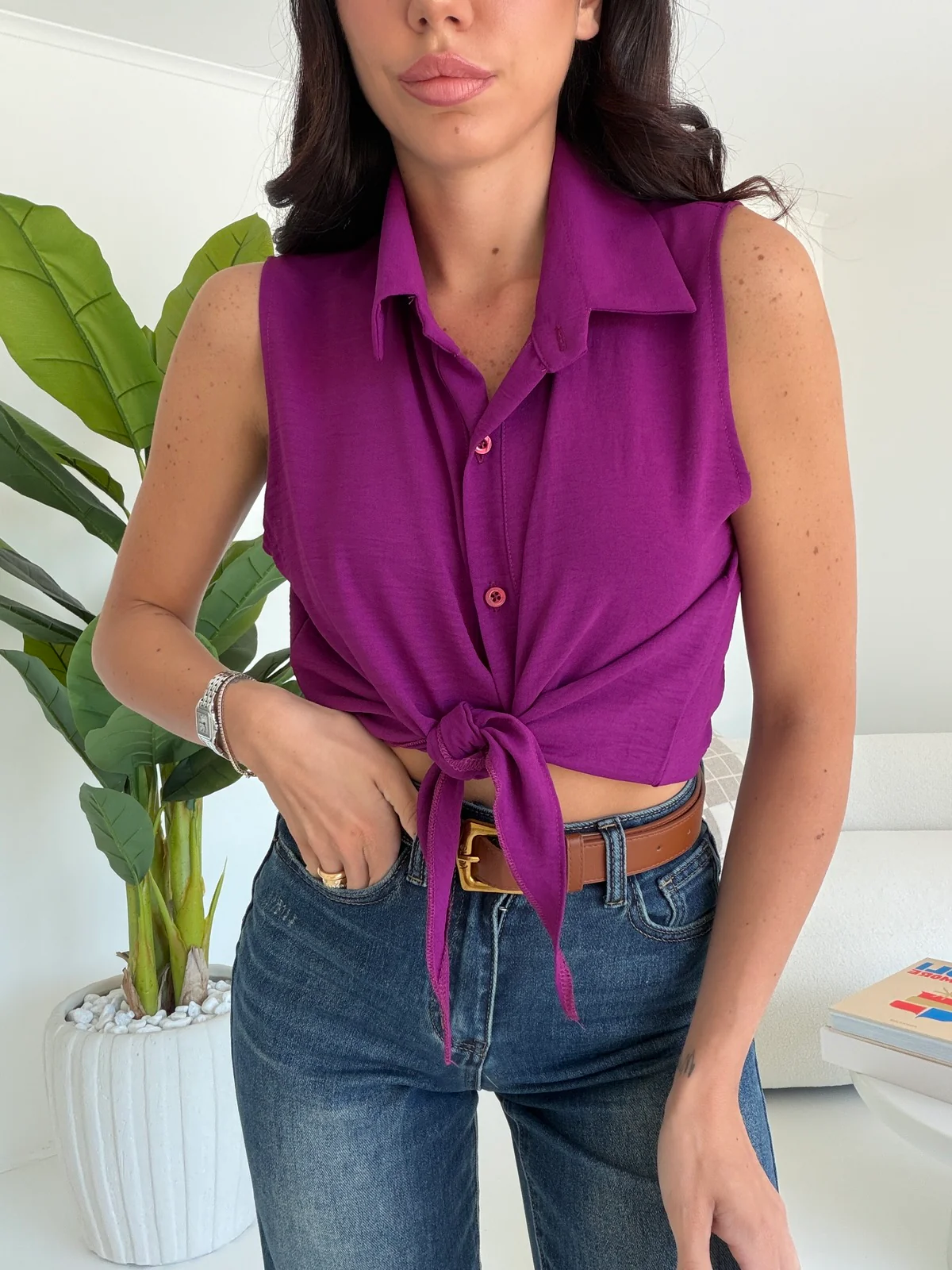 CAMICIA RACHEL MELANZANA