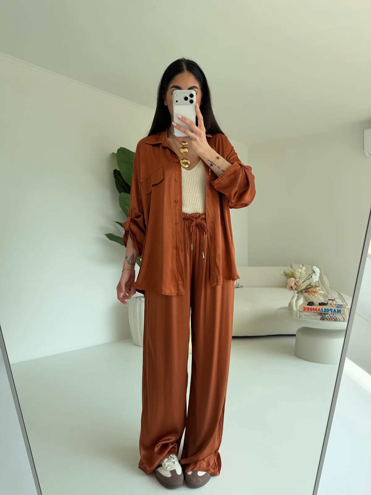 CAMICIA SATIN COCCIO - Image 2