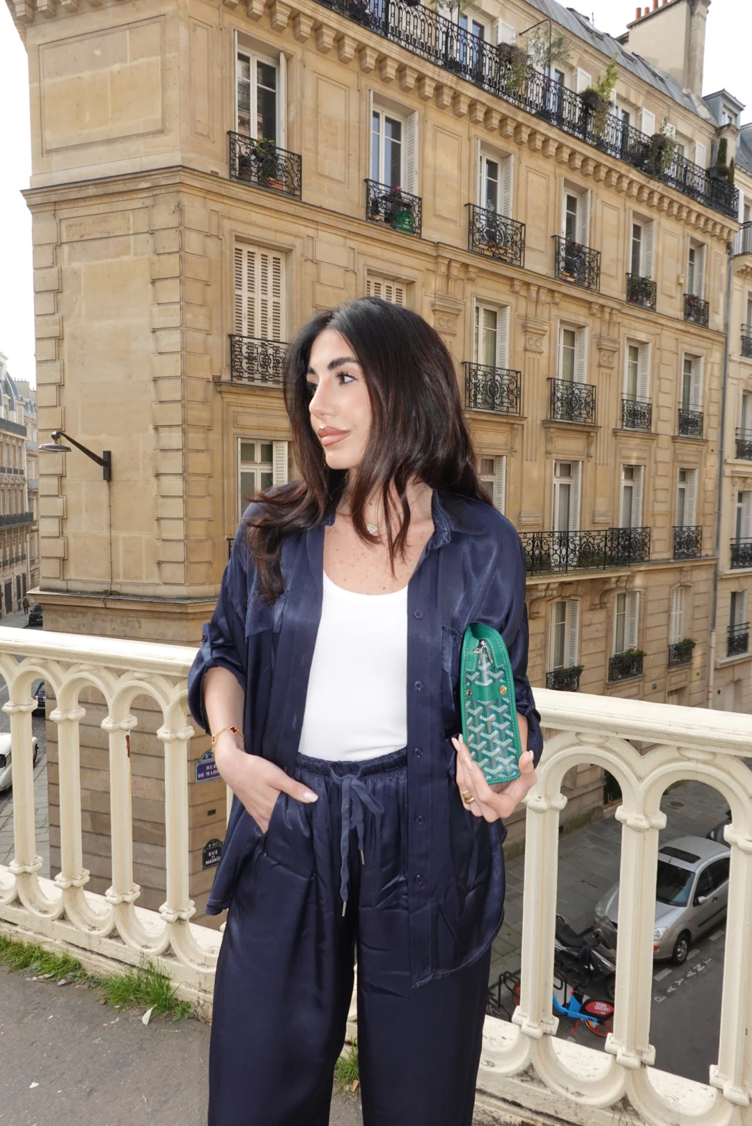 CAMICIA SATIN NAVY - Image 3