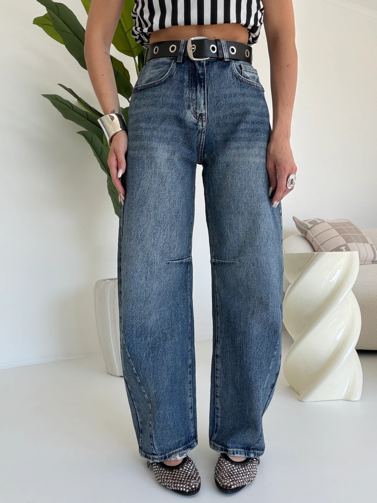 D033-52-JEANS BARREL+CINTURA RORI - Image 3