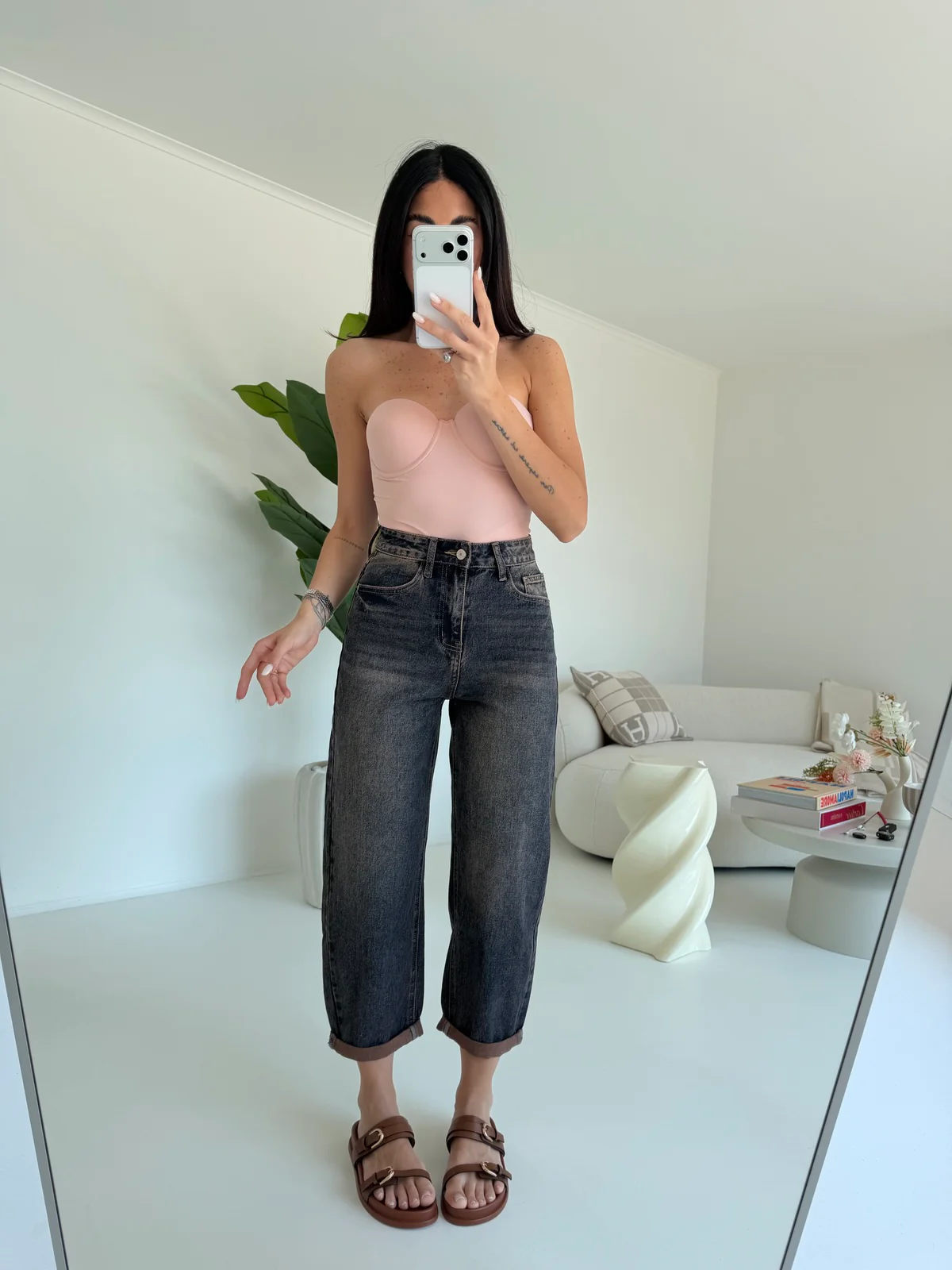D712-62-JEANS BARREL CROPPED - Image 2