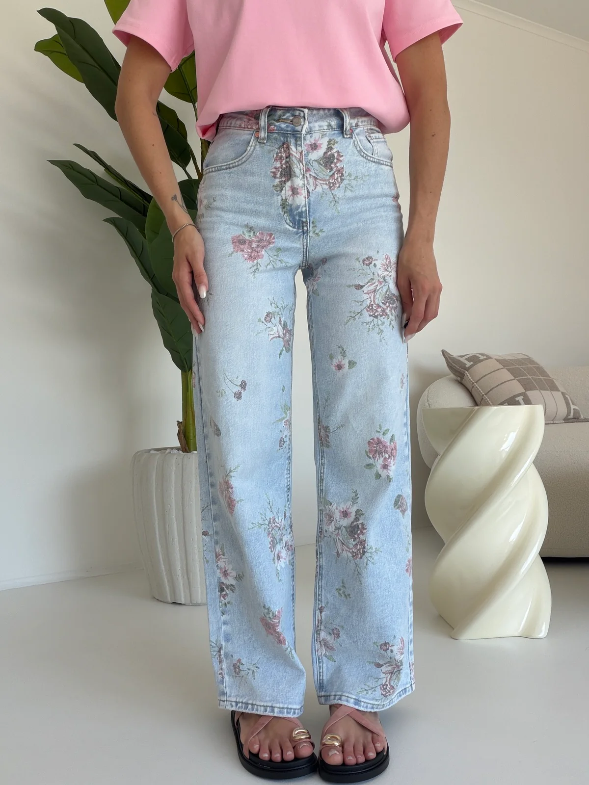 H5663-JEANS GAMBA DRITTA ROSES - Image 2