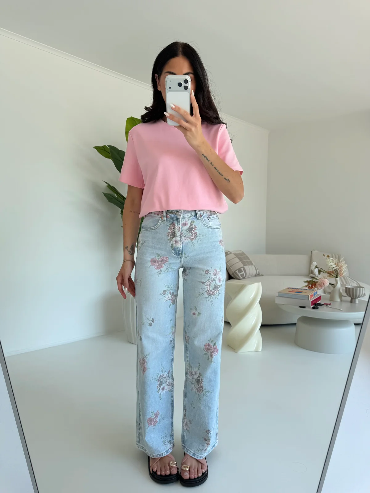 H5663-JEANS GAMBA DRITTA ROSES - Image 3