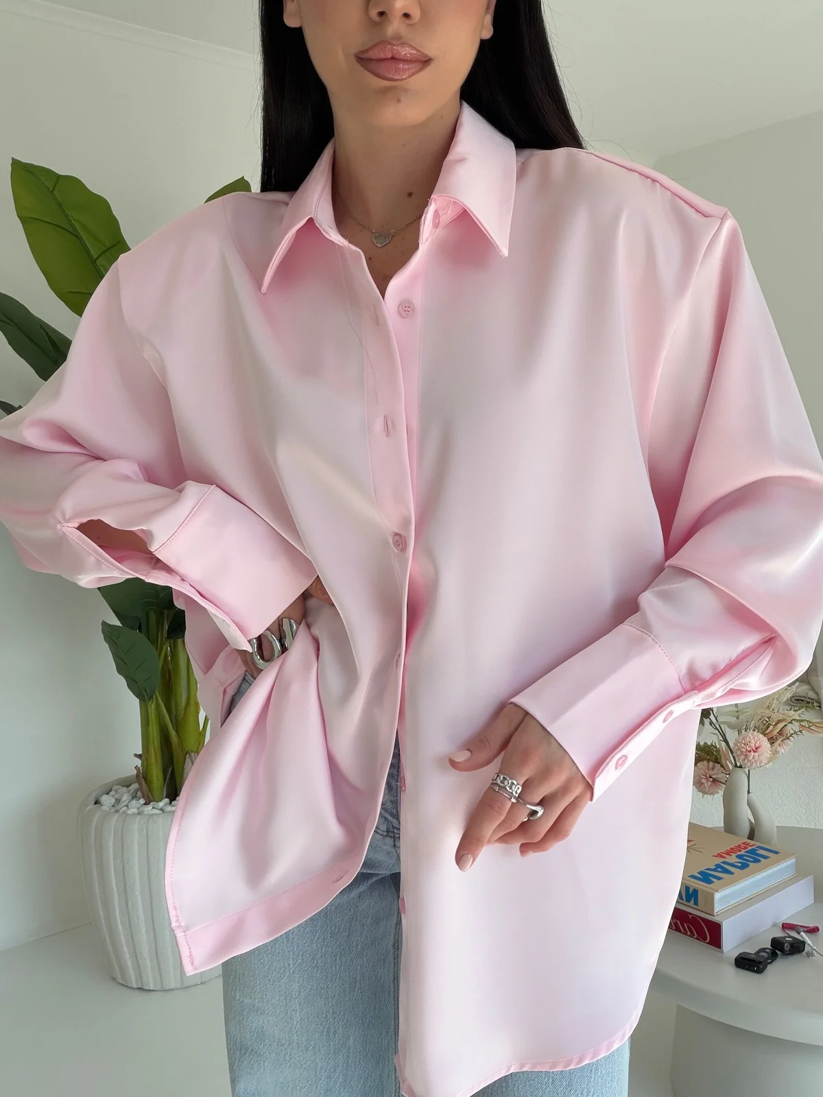 JW1912-CAMICIA RASO PINK - Image 2
