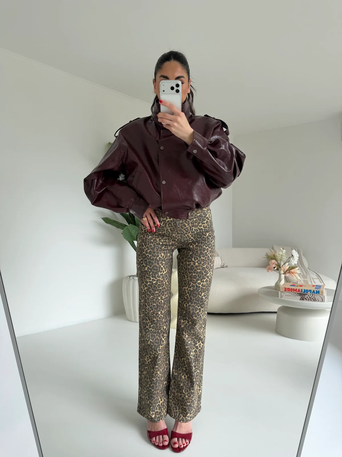 K787-JEANS GAMBA DRITTA ANIMALIER - Image 4
