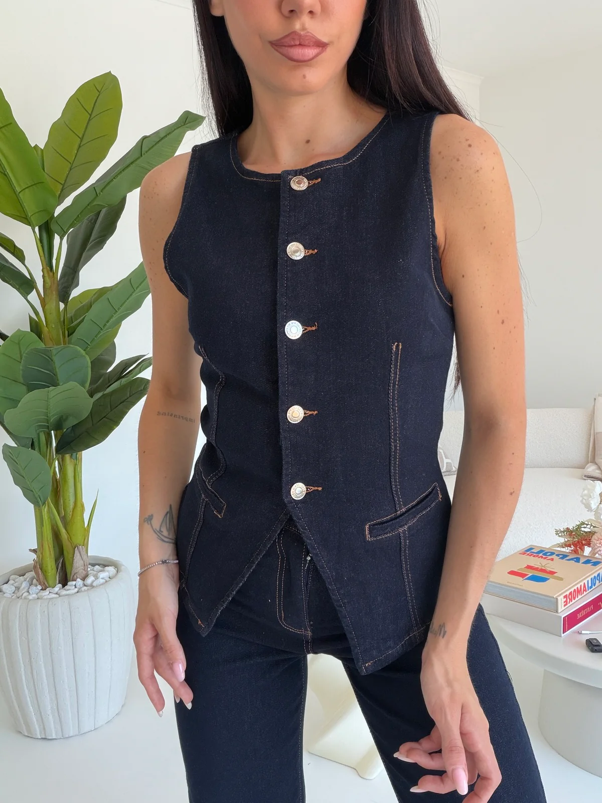 K912-GILET DENIM STEFANY - Image 2