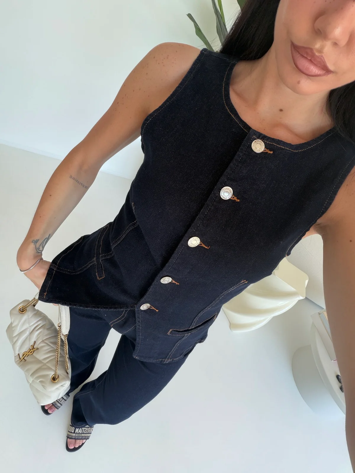 K912-GILET DENIM STEFANY - Image 3