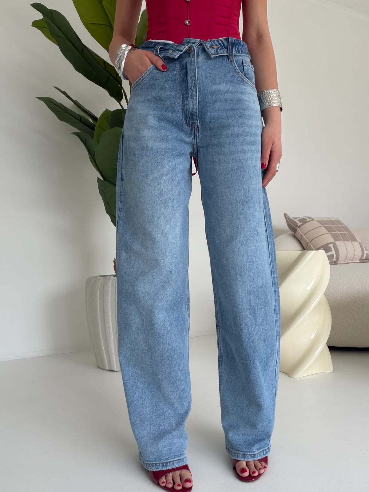 MG1120-JEANS RISVOLTO HOPE