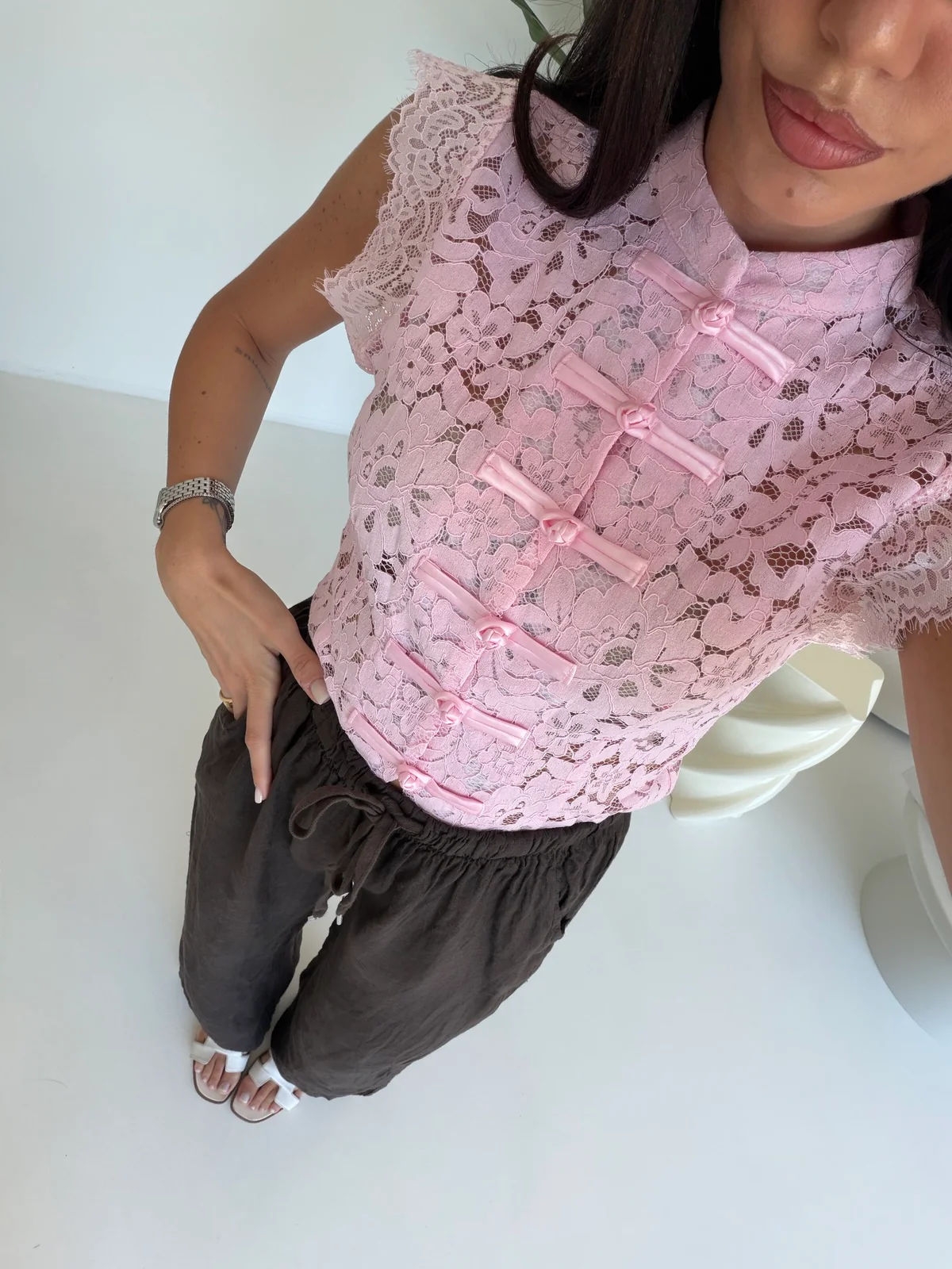 PANTALONE 100%LINO CHOCO - Image 4