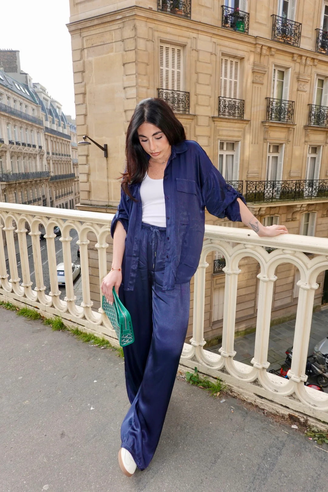 PANTALONE SATIN NAVY - Image 4