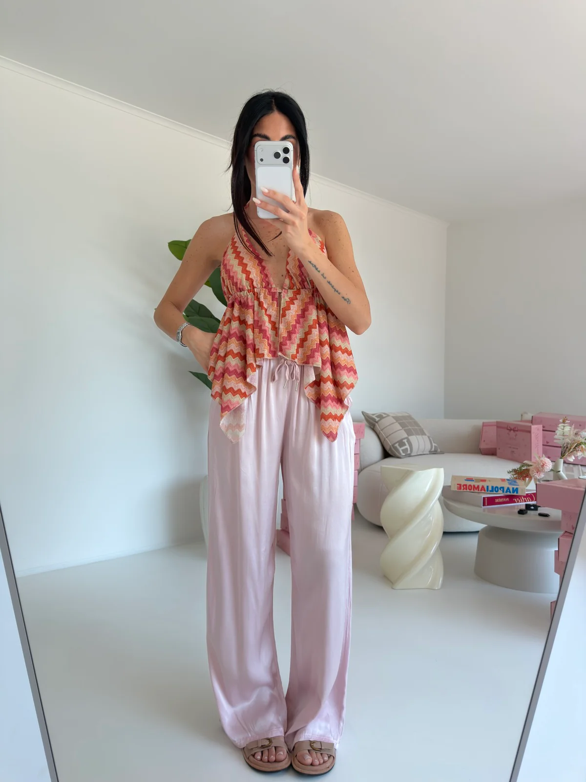 PANTALONE SATIN PINK - Image 2