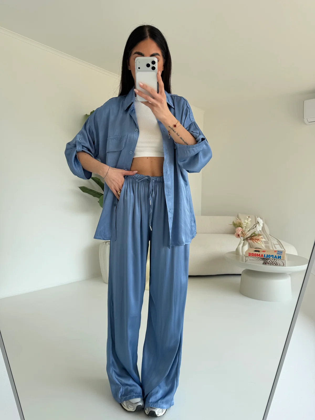 PANTALONE SATIN POLVERE - Image 3