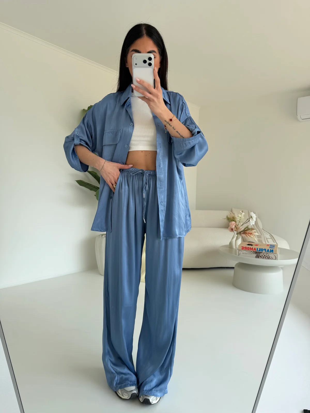 PANTALONE SATIN POLVERE - Image 4