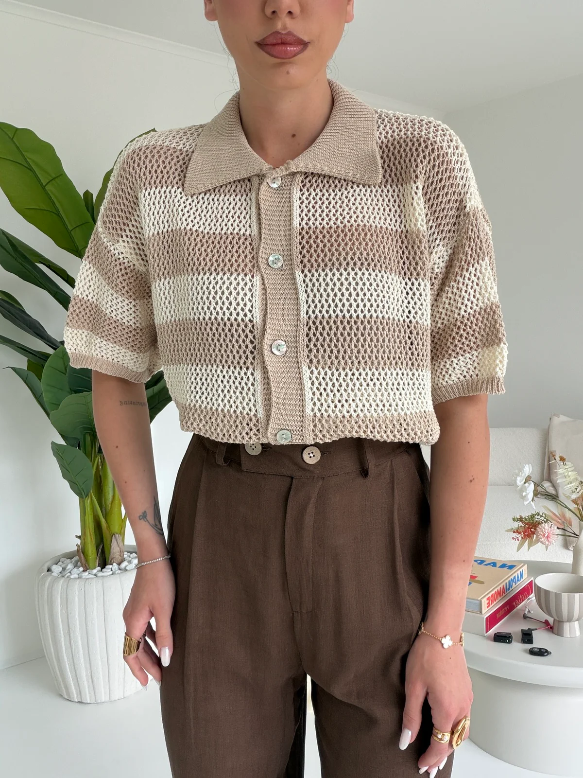POLO STRIPES TAUPE - Image 3