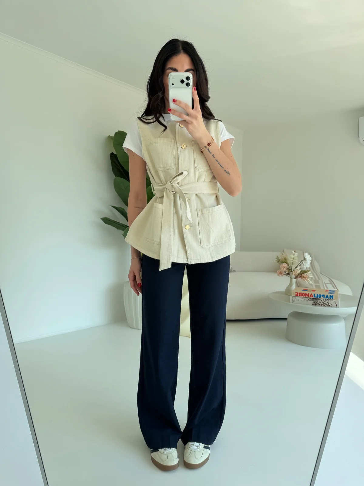 VS9002-3 PANTALONE PALAZZO BISTROT NAVY - Image 4